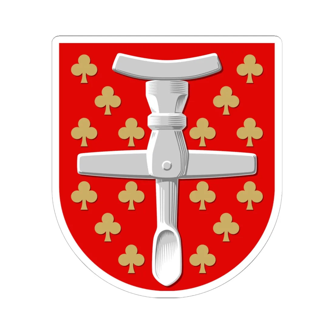 Paimio vaakuna (Finland) (Coat of Arms) STICKER Vinyl Kiss-Cut Decal 6 Inch White - The Sticker Space