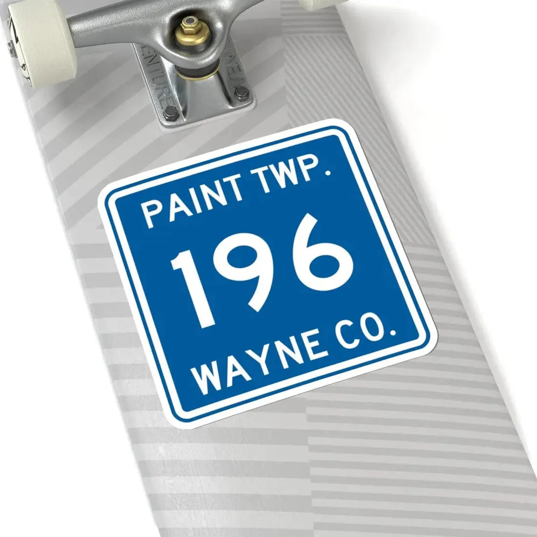 Paint Township Route 196 Wayne County Ohio (Ohio) (Road Sign) STICKER Vinyl Kiss-Cut Decal - The Sticker Space
