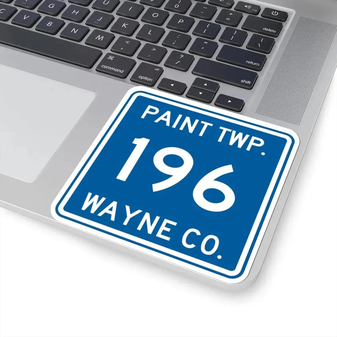 Paint Township Route 196 Wayne County Ohio (Ohio) (Road Sign) STICKER Vinyl Kiss-Cut Decal - The Sticker Space