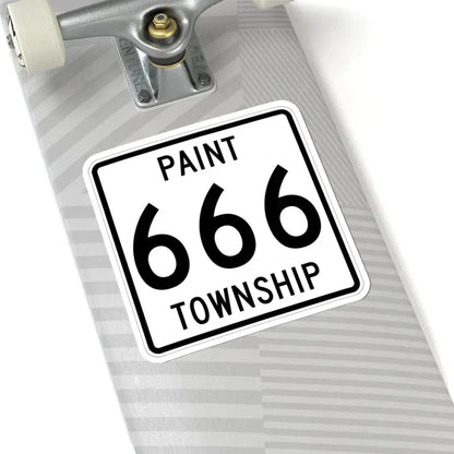 Paint Township Route 666 Holmes County Ohio (Ohio) (Road Sign) STICKER Vinyl Kiss-Cut Decal - The Sticker Space