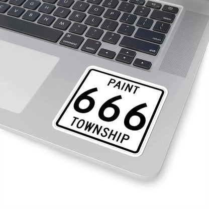 Paint Township Route 666 Holmes County Ohio (Ohio) (Road Sign) STICKER Vinyl Kiss-Cut Decal - The Sticker Space