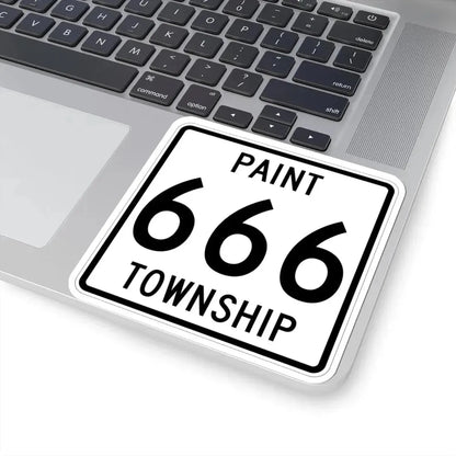 Paint Township Route 666 Holmes County Ohio (Ohio) (Road Sign) STICKER Vinyl Kiss-Cut Decal - The Sticker Space