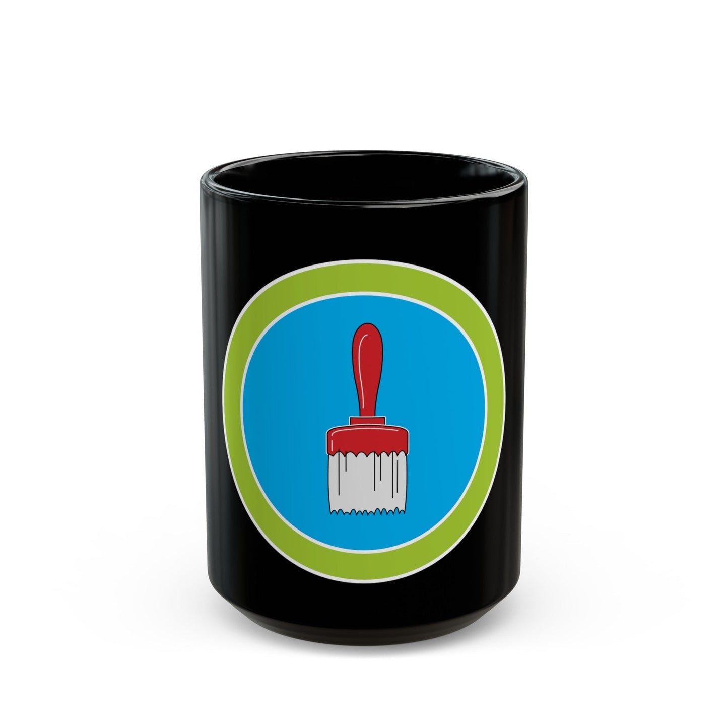 Painting (Boy Scout Merit Badge) Black Coffee Mug-15oz-The Sticker Space