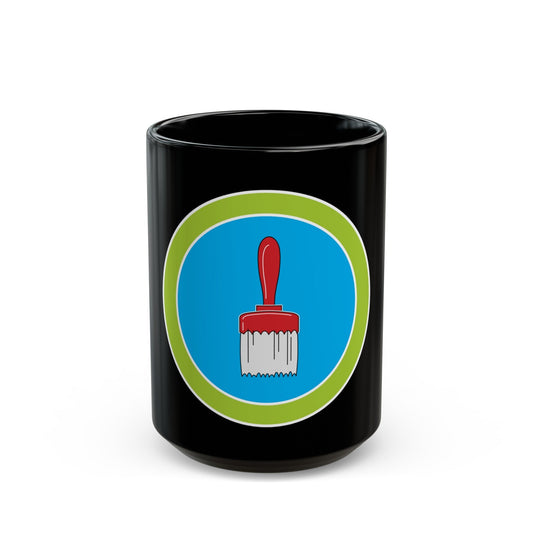 Painting (Boy Scout Merit Badge) Black Coffee Mug-15oz-The Sticker Space