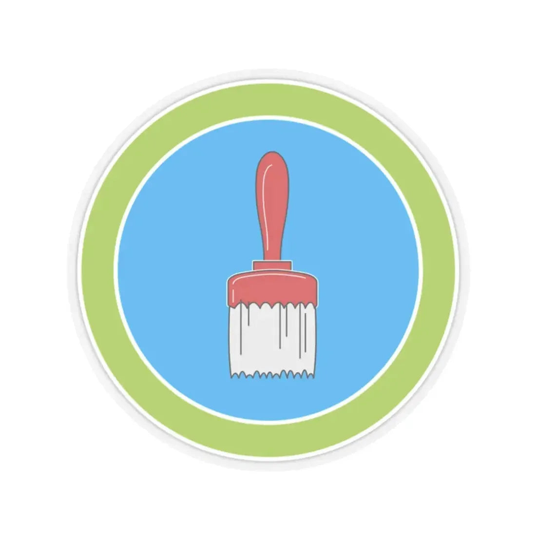 Painting (Boy Scout Merit Badge) STICKER Vinyl Kiss-Cut Decal 2 Inch Transparent - The Sticker Space