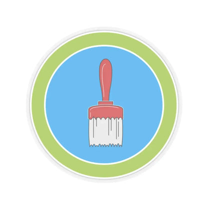 Painting (Boy Scout Merit Badge) STICKER Vinyl Kiss-Cut Decal 2 Inch Transparent - The Sticker Space