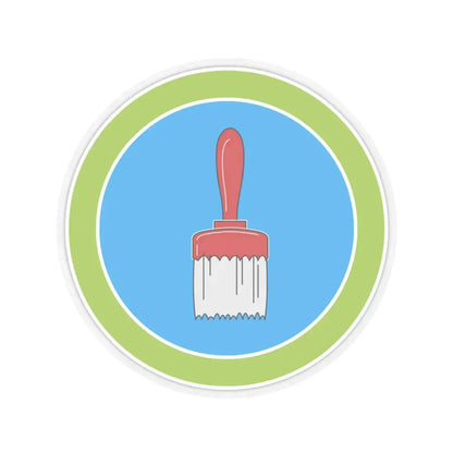 Painting (Boy Scout Merit Badge) STICKER Vinyl Kiss-Cut Decal 3 Inch Transparent - The Sticker Space