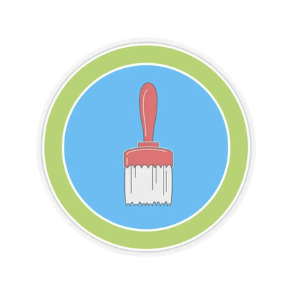 Painting (Boy Scout Merit Badge) STICKER Vinyl Kiss-Cut Decal 4 Inch Transparent - The Sticker Space