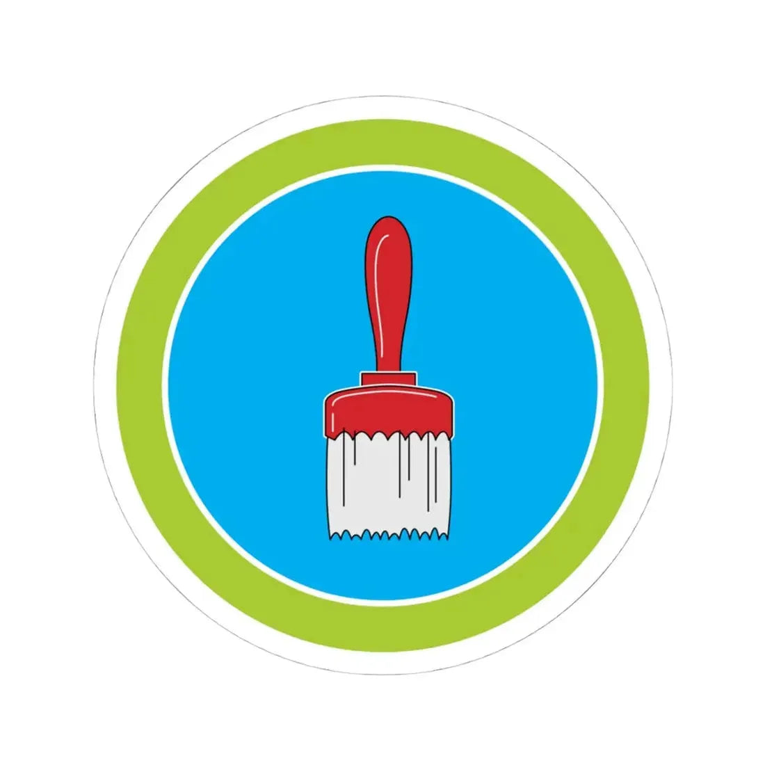 Painting (Boy Scout Merit Badge) STICKER Vinyl Kiss-Cut Decal 4 Inch White - The Sticker Space