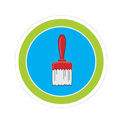 Painting (Boy Scout Merit Badge) STICKER Vinyl Kiss-Cut Decal 4 Inch White - The Sticker Space