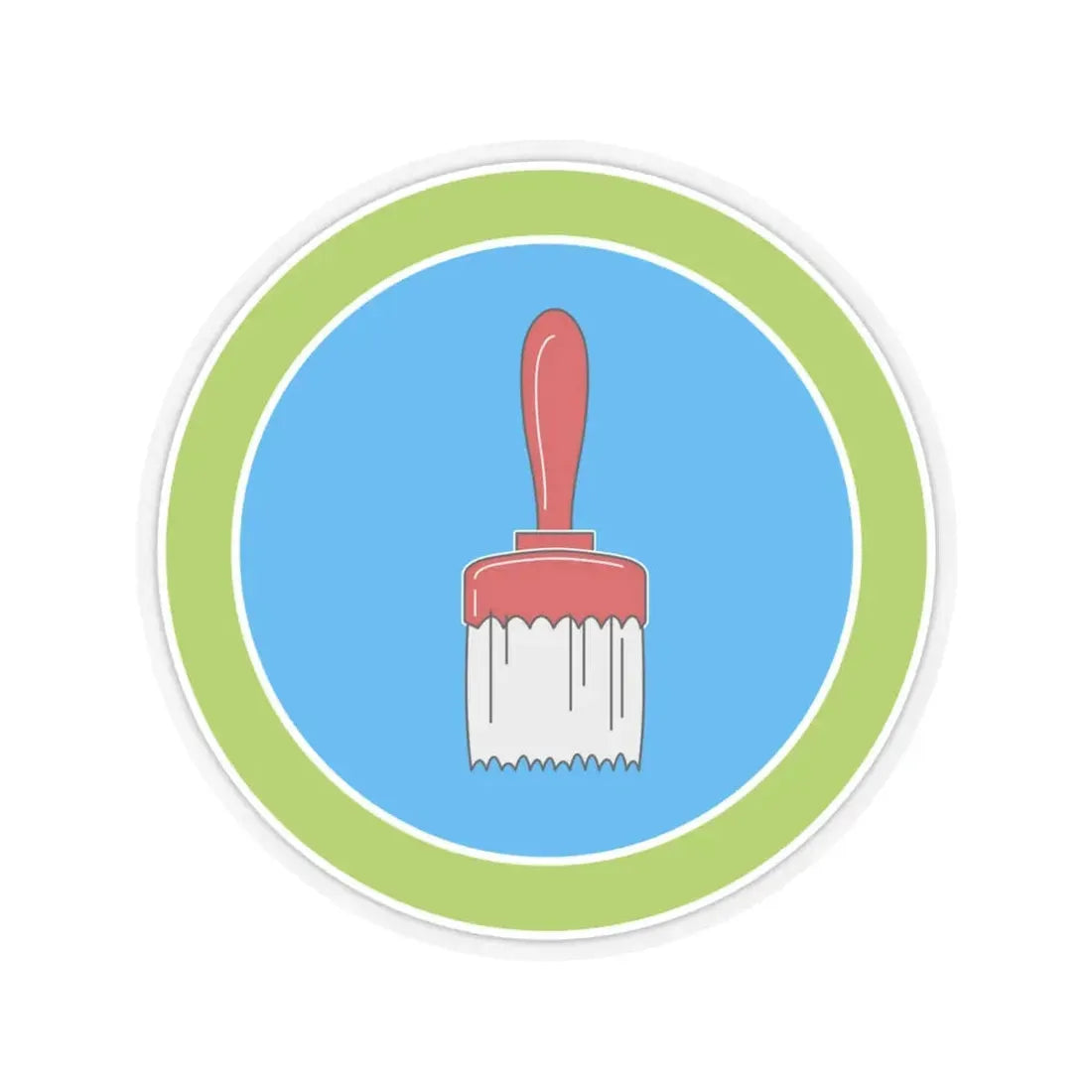 Painting (Boy Scout Merit Badge) STICKER Vinyl Kiss-Cut Decal 6 Inch Transparent - The Sticker Space