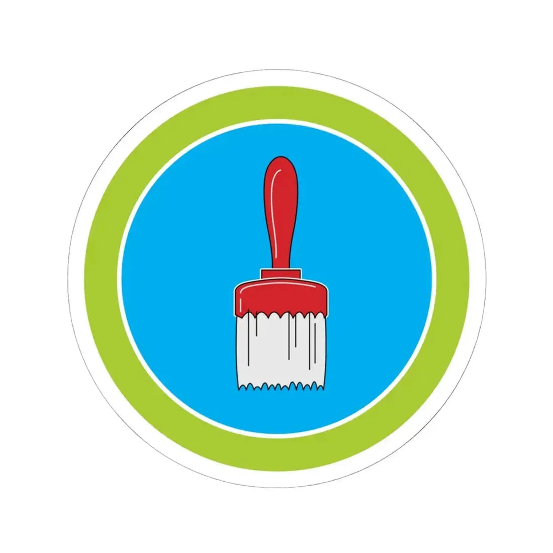 Painting (Boy Scout Merit Badge) STICKER Vinyl Kiss-Cut Decal 6 Inch White - The Sticker Space