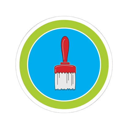 Painting (Boy Scout Merit Badge) STICKER Vinyl Kiss-Cut Decal 6 Inch White - The Sticker Space