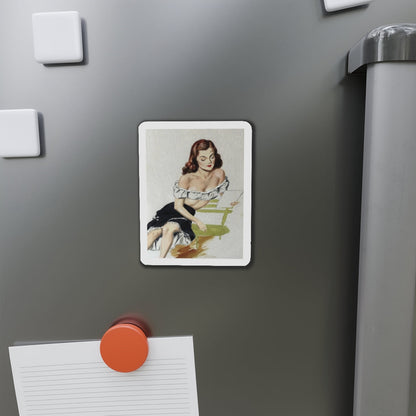 Painting by Eddie Chan (Magazine Illustration) Refrigerator Magnet-The Sticker Space