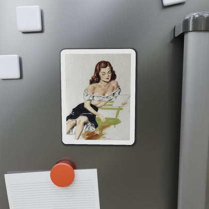 Painting by Eddie Chan (Magazine Illustration) Refrigerator Magnet-The Sticker Space