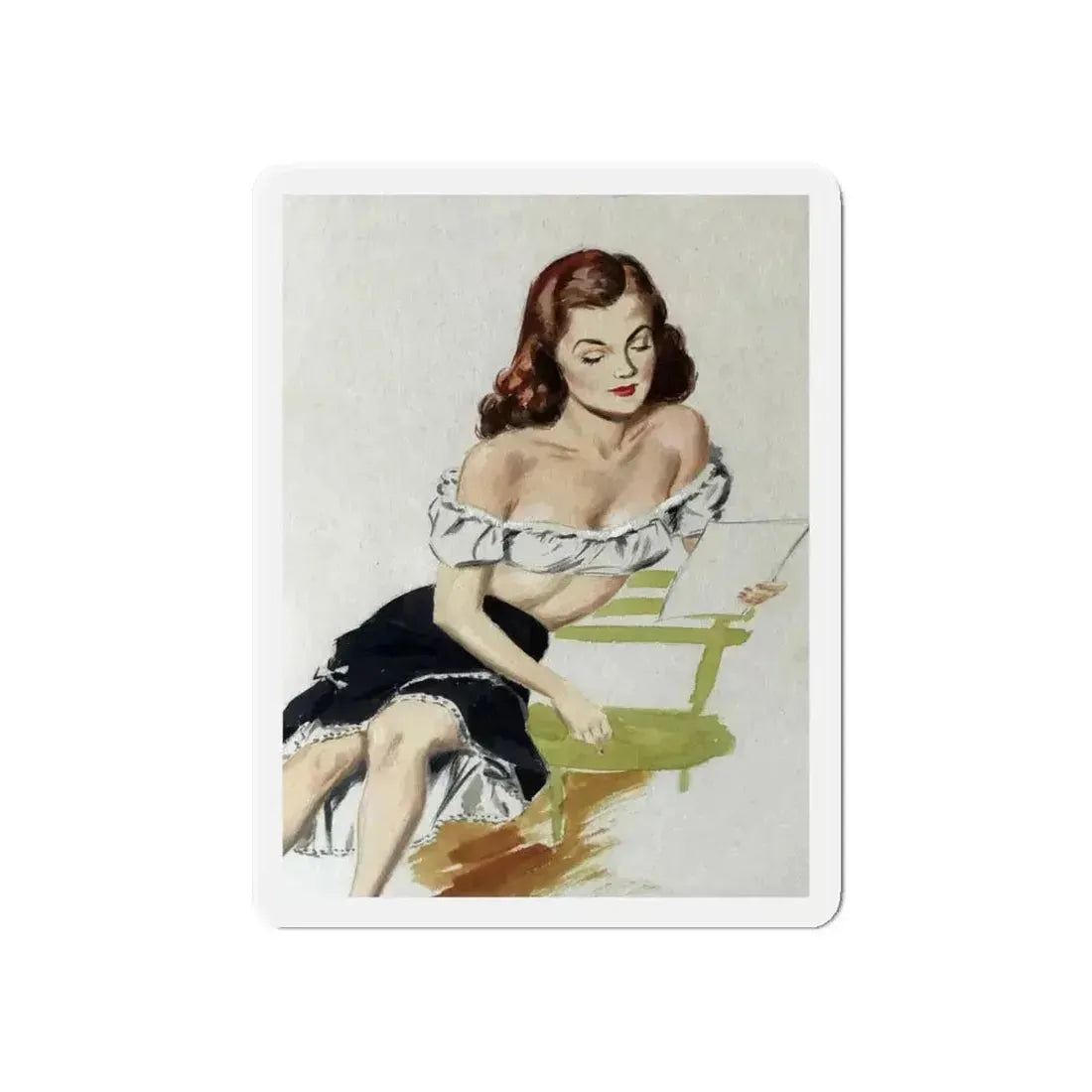 Painting by Eddie Chan (Magazine Illustration) Refrigerator Magnet 6 Inch Die-Cut - The Sticker Space