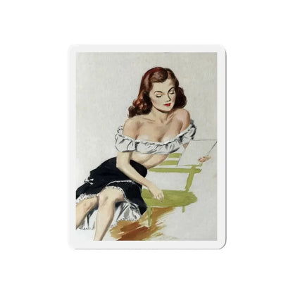 Painting by Eddie Chan (Magazine Illustration) Refrigerator Magnet - The Sticker Space