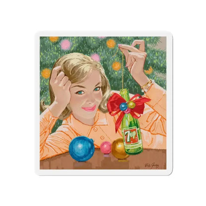 Pair of advertisements 2 (Magazine Illustration) Refrigerator Magnet 3 Inch Die-Cut - The Sticker Space