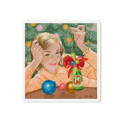 Pair of advertisements 2 (Magazine Illustration) Refrigerator Magnet 5 Inch Die-Cut - The Sticker Space