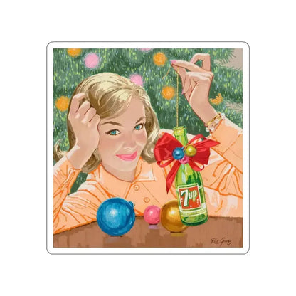 Pair of advertisements 2 (Magazine Illustration) STICKER Vinyl Die-Cut Decal White Die-Cut 6 Inch - The Sticker Space