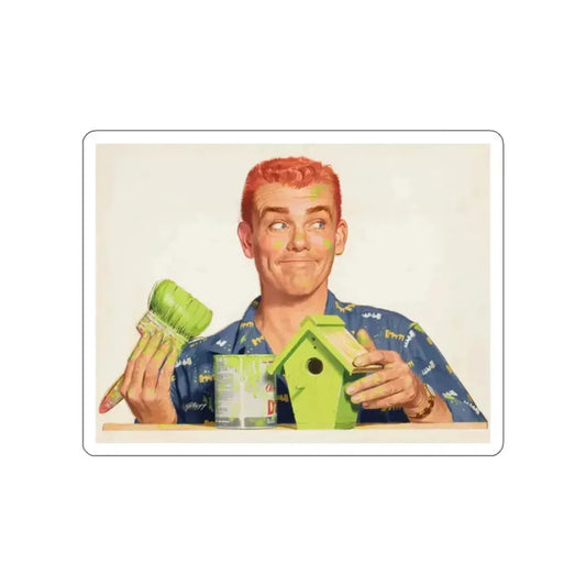 Pair of advertisements 3 (Magazine Illustration) STICKER Vinyl Die-Cut Decal White Die-Cut 2 Inch - The Sticker Space