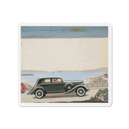 Pair of car advertisements (1) (Magazine Illustration) Refrigerator Magnet - The Sticker Space