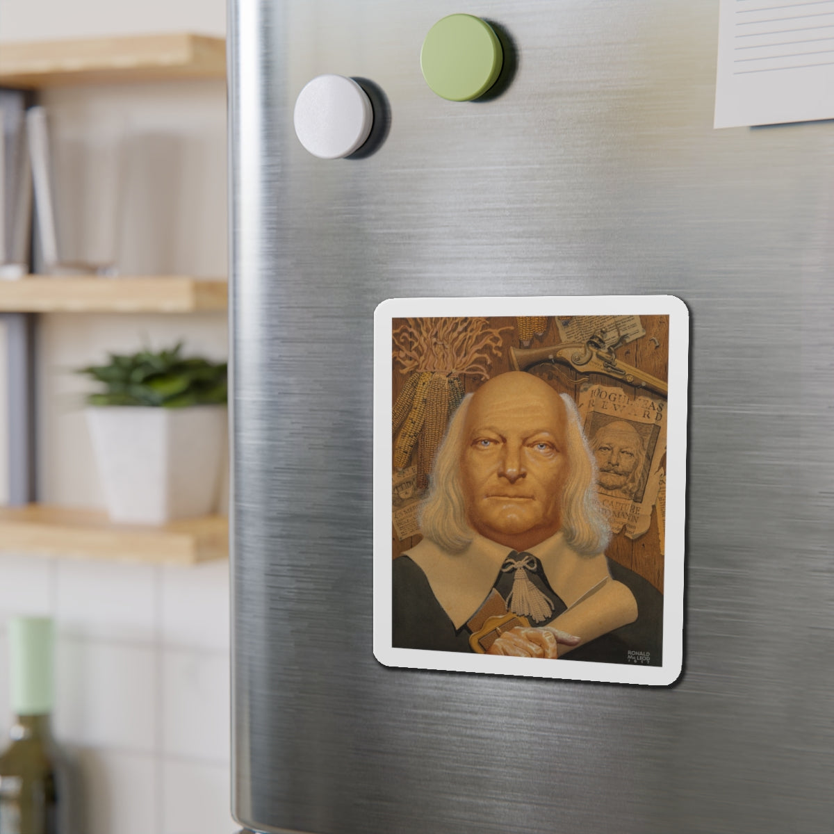 Pair of Portraits (1) (Magazine Illustration) Refrigerator Magnet-The Sticker Space