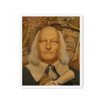 Pair of Portraits (1) (Magazine Illustration) Refrigerator Magnet 2 Inch Die-Cut - The Sticker Space