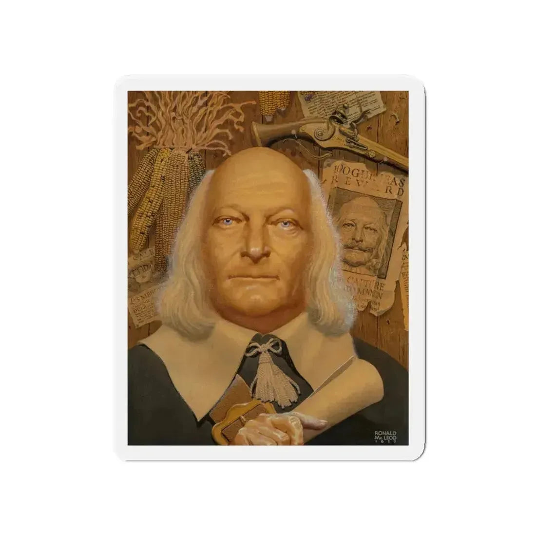 Pair of Portraits (1) (Magazine Illustration) Refrigerator Magnet 4 Inch Die-Cut - The Sticker Space