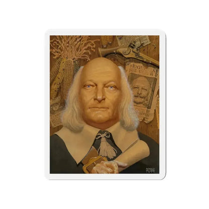 Pair of Portraits (1) (Magazine Illustration) Refrigerator Magnet 4 Inch Die-Cut - The Sticker Space