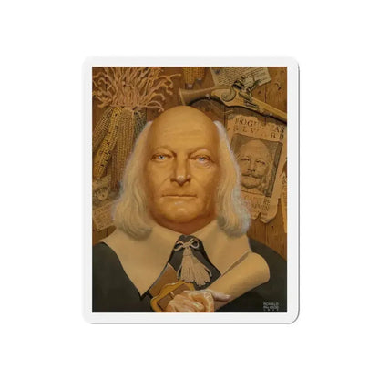 Pair of Portraits (1) (Magazine Illustration) Refrigerator Magnet 5 Inch Die-Cut - The Sticker Space