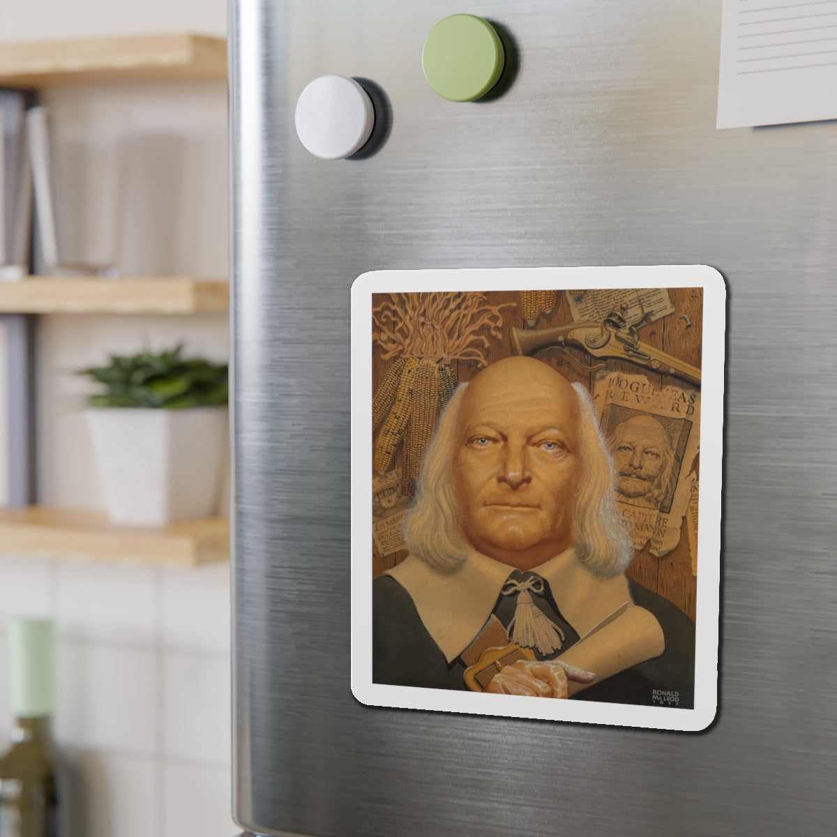 Pair of Portraits (1) (Magazine Illustration) Refrigerator Magnet-The Sticker Space