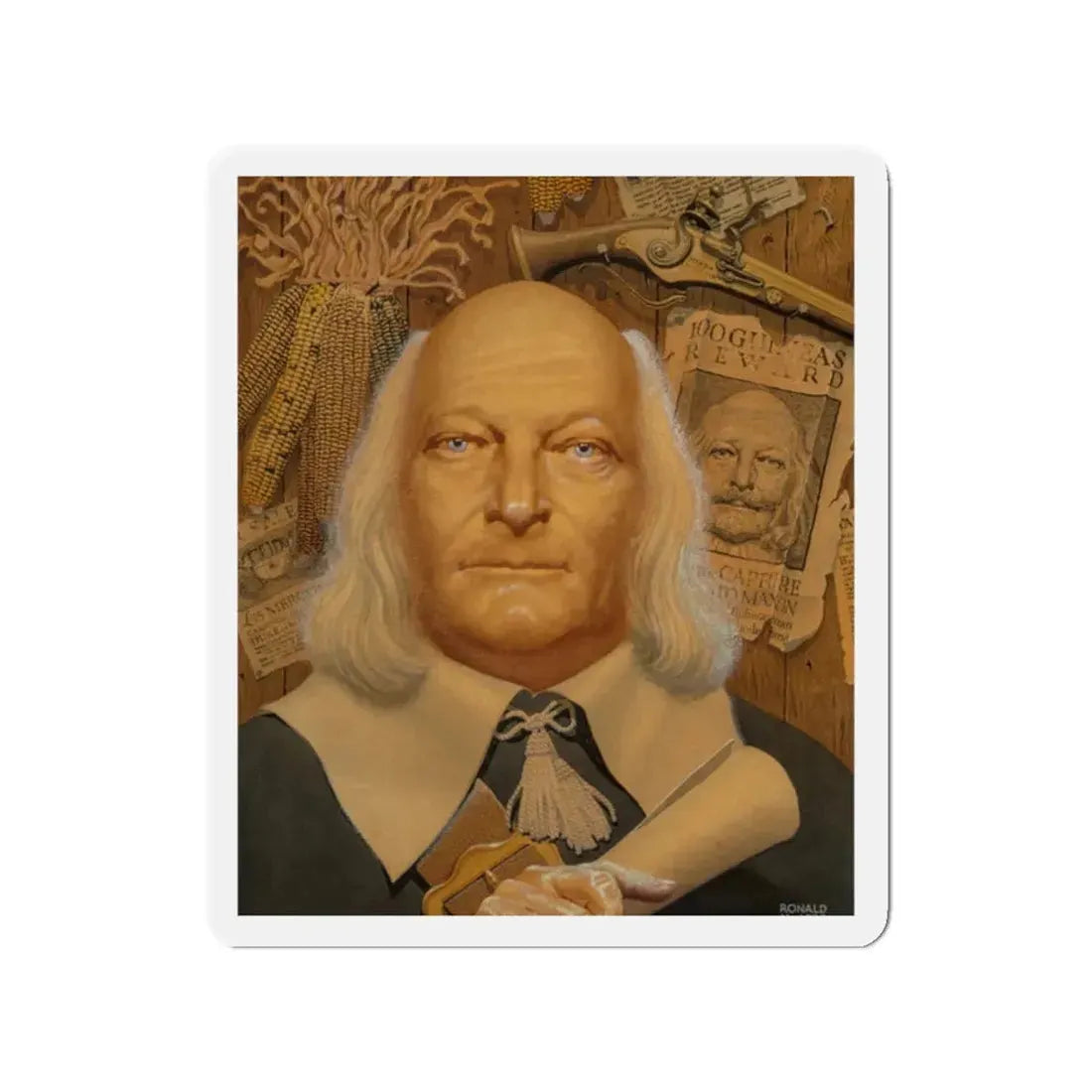 Pair of Portraits (1) (Magazine Illustration) Refrigerator Magnet - The Sticker Space