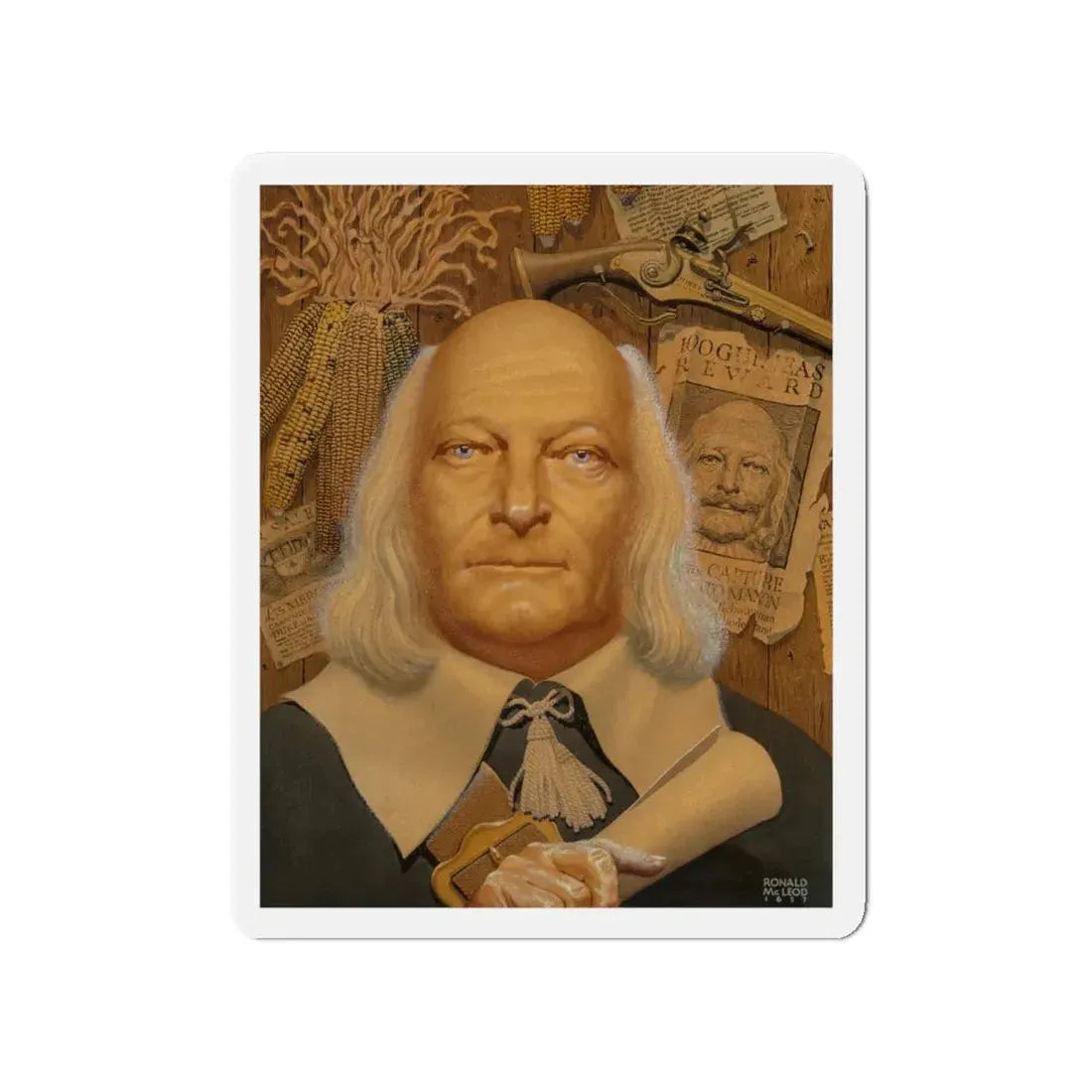 Pair of Portraits (1) (Magazine Illustration) Refrigerator Magnet - The Sticker Space