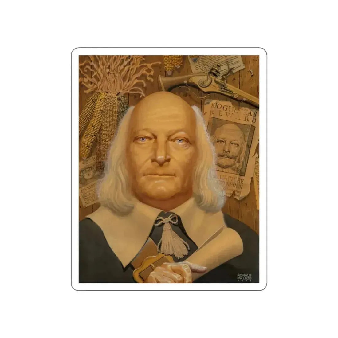 Pair of Portraits (1) (Magazine Illustration) STICKER Vinyl Die-Cut Decal White Die-Cut 2 Inch - The Sticker Space