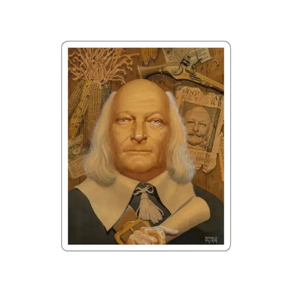 Pair of Portraits (1) (Magazine Illustration) STICKER Vinyl Die-Cut Decal White Die-Cut 2 Inch - The Sticker Space