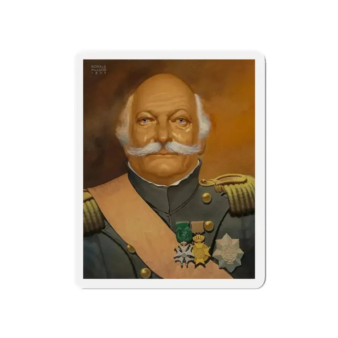 Pair of Portraits (2) (Magazine Illustration) Refrigerator Magnet 5 Inch Die-Cut - The Sticker Space