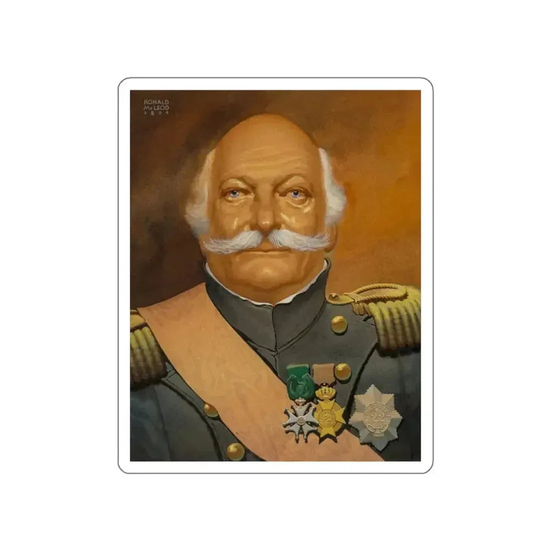 Pair of Portraits (2) (Magazine Illustration) STICKER Vinyl Die-Cut Decal White Die-Cut 3 Inch - The Sticker Space