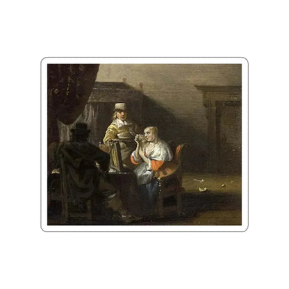 PALAMEDESZ., Anthonie - Brothel Scene (Artwork) STICKER Vinyl Die-Cut Decal White Die-Cut 4 Inch - The Sticker Space