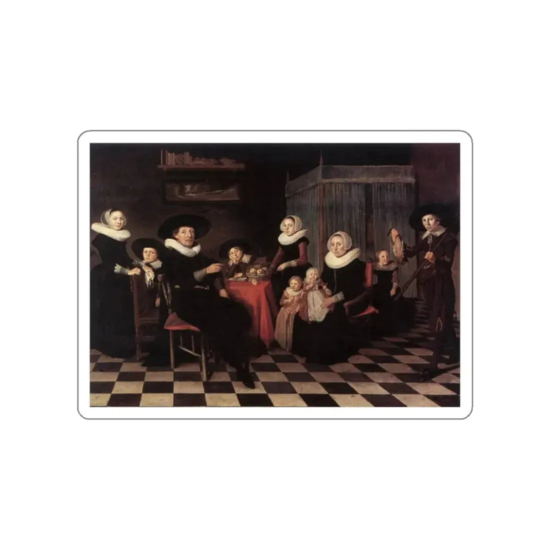 PALAMEDESZ., Anthonie - Family Portrait (Artwork) STICKER Vinyl Die-Cut Decal - The Sticker Space