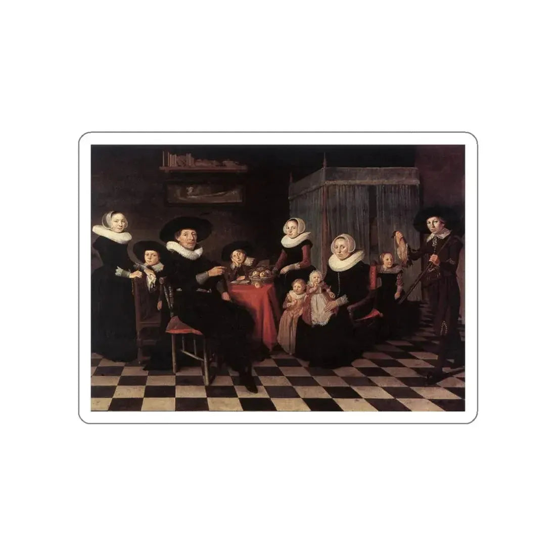 PALAMEDESZ., Anthonie - Family Portrait (Artwork) STICKER Vinyl Die-Cut Decal - The Sticker Space