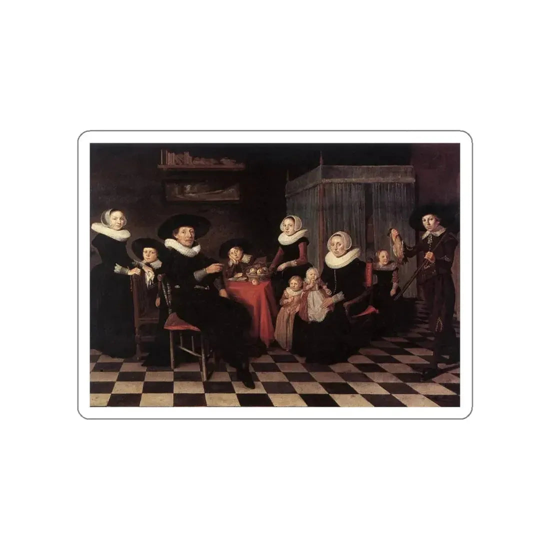 PALAMEDESZ., Anthonie - Family Portrait (Artwork) STICKER Vinyl Die-Cut Decal - The Sticker Space