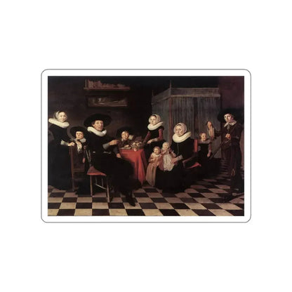 PALAMEDESZ., Anthonie - Family Portrait (Artwork) STICKER Vinyl Die-Cut Decal White Die-Cut 4 Inch - The Sticker Space