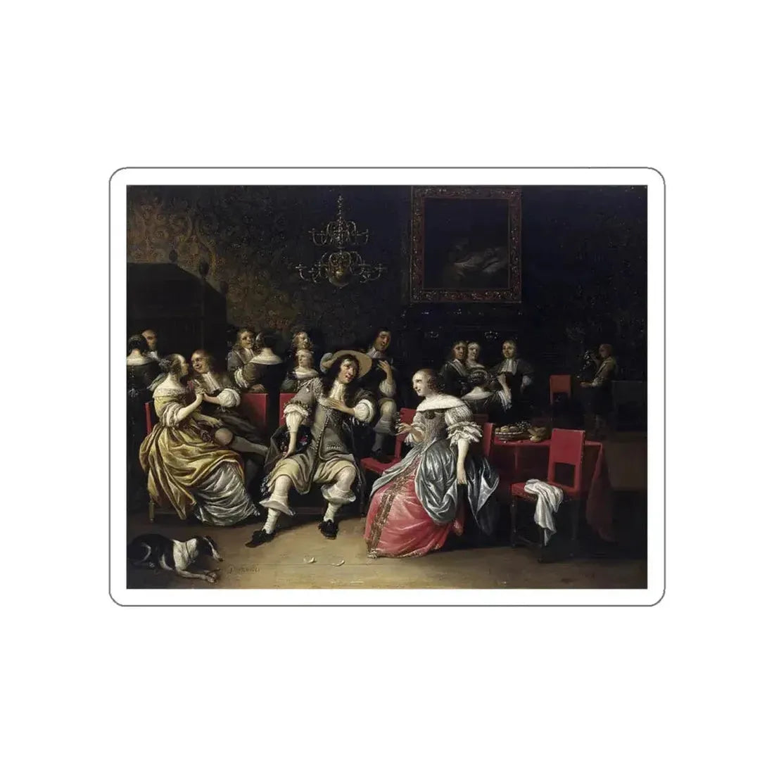 PALAMEDESZ., Anthonie - Musical Company (Artwork) STICKER Vinyl Die-Cut Decal White Die-Cut 5 Inch - The Sticker Space