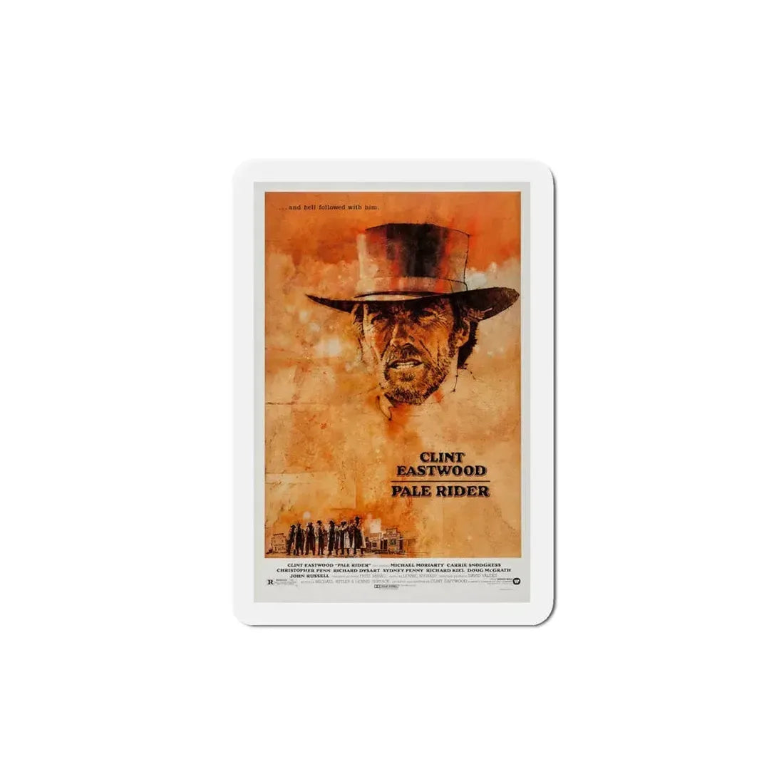 Pale Rider 1985 Movie Poster Refrigerator Magnet 5 Inch - The Sticker Space