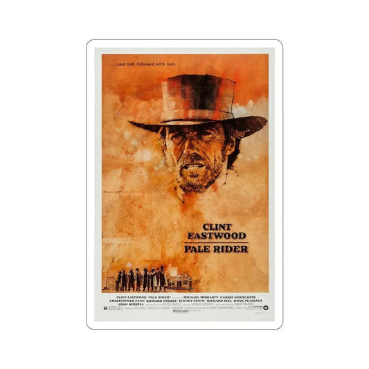Pale Rider 1985 Movie Poster STICKER Vinyl Die-Cut Decal 6 Inch - The Sticker Space