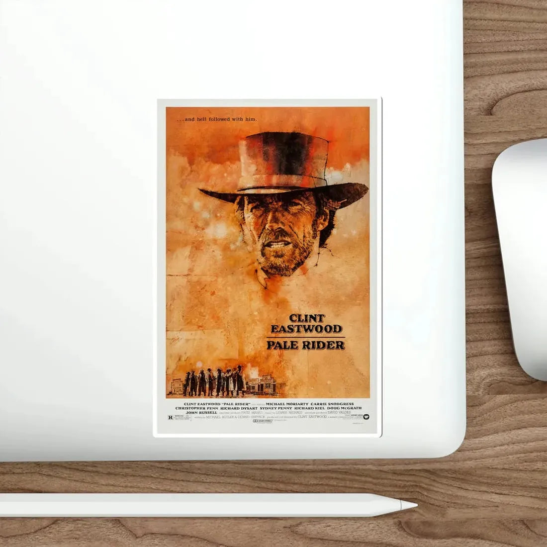 Pale Rider 1985 Movie Poster STICKER Vinyl Die-Cut Decal - The Sticker Space
