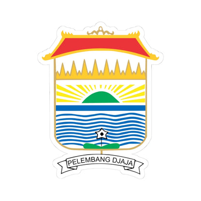 Palembang CoA (Indonesia) (Coat of Arms) STICKER Vinyl Kiss-Cut Decal 3 Inch White - The Sticker Space