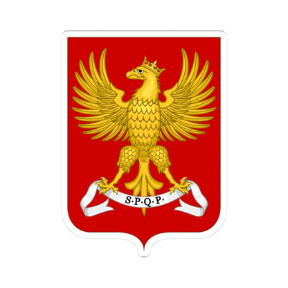 Palermo-Stemma-3 (Italy) (Coat of Arms) STICKER Vinyl Kiss-Cut Decal 3 Inch White - The Sticker Space