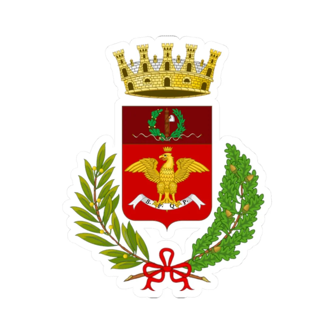 Palermo-Stemma DCG 18 Maggio 1942 (Italy) (Coat of Arms) STICKER Vinyl Kiss-Cut Decal 2 Inch White - The Sticker Space